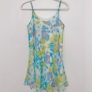 Vintage floral slip dress (size M)